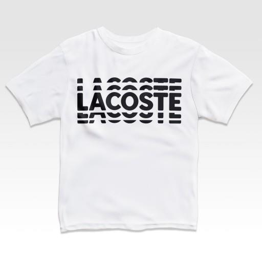 تیشرت سفید طرح lacoste آستین کوتاه